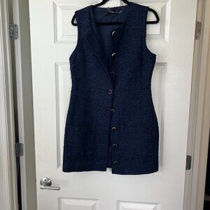 Vici Midnight Blue Textured Mini Dress